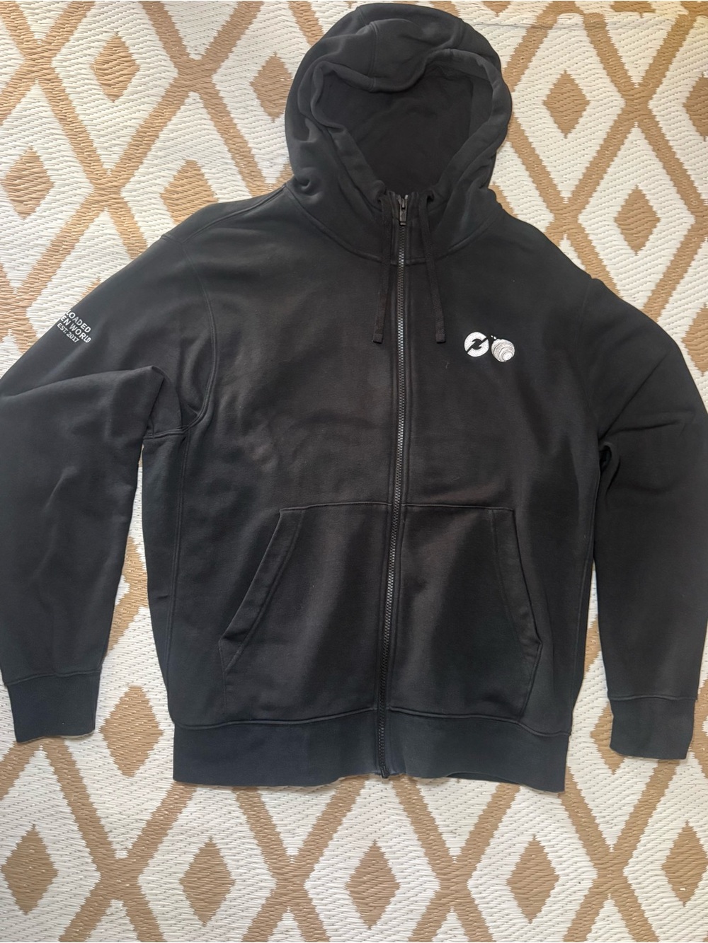 Nike Black Full-Zip Hooded Jacket with Subtle Logo